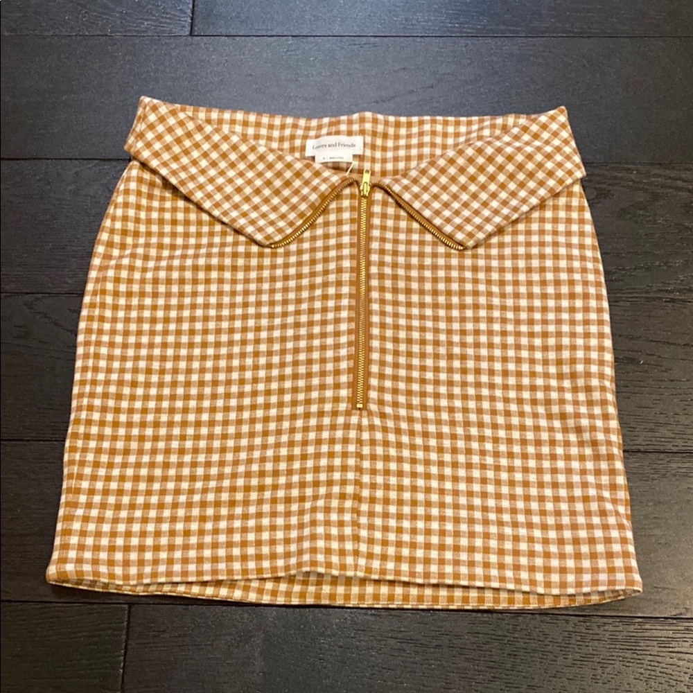 Brown Gingham Skirt